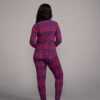 Tella Women's African Print Pajama Set (Navy Magenta Adire) - Image 9