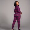 Tella Women's African Print Pajama Set (Navy Magenta Adire) - Image 5
