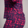 Tella Women's African Print Pajama Set (Navy Magenta Adire) - Image 10