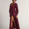 Abiba Women's African Print Maxi Dress (Black Magenta Tribal) - Image 2
