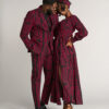 Abiba Women's African Print Maxi Dress (Black Magenta Tribal) - Image 3