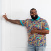Femi Men's African Print Polo (Tropical Stamp) - Image 7