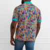 Femi Men's African Print Polo (Tropical Stamp) - Image 3