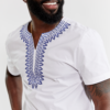 Lubanzi Men's Embroidered Tunic (White)