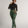 Talia Women's African Print Stretch Pants (Moss Black Geometric) - Image 10