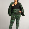 Talia Women's African Print Stretch Pants (Moss Black Geometric) - Image 6