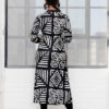 Aisha Women's African Print Cardigan (Grayscale Tribal) - Image 6