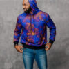 Badu Unisex African Print Hoodie (Violet Adire) - Image 8