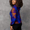 Badu Unisex African Print Hoodie (Violet Adire) - Image 7