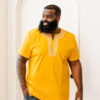 Lubanzi Men's African Embroidered Tunic (Gold) - Image 2