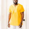 Lubanzi Men's African Embroidered Tunic (Gold) - Image 3