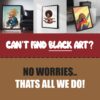 Black Flower Girl Art |  Afrocentric Wall Print, Vintage Style African American Painting - Image 2