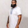 Lubanzi Men's Embroidered Tunic (White) - Image 2
