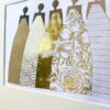 Gold Metallic Original Minimalist Artwork 18x24 | Apartment decor - Image 9